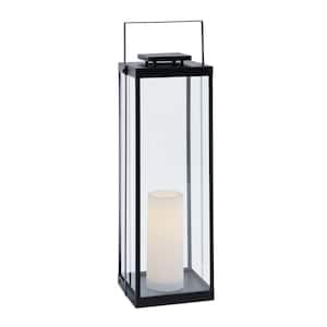 La Sal Battery Operated Flameless Candle Lantern in Black