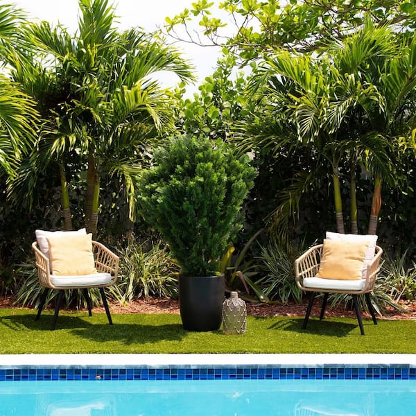 Nearly Natural 5 ft. Artificial Green Cedar Bush UV Resistant