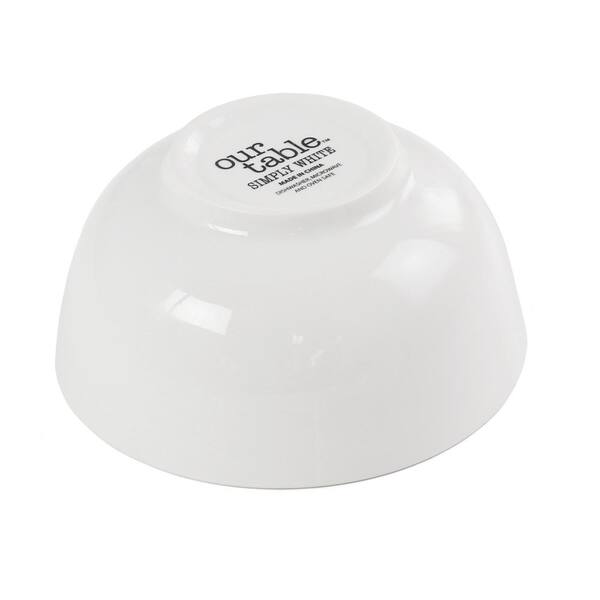 OUR TABLE Simply White 57 oz. Porcelain Medium Dry Goods Canister With Air  Tight Lid 985119950M - The Home Depot