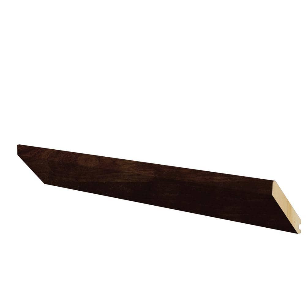 Newport 96 in. W x 2.75 in. D x 3.25 in. H Solid Wood Kitchen Cabinet Flat Angle Crown Molding in Manganite price history on PriceWatchPro