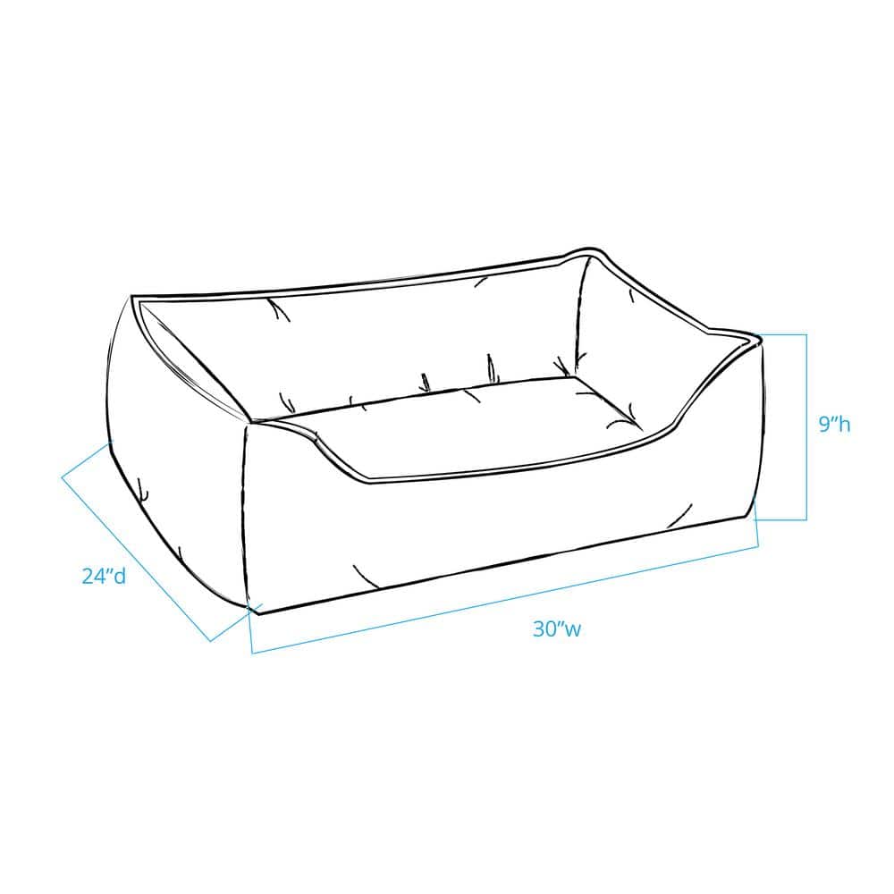 Medium Red Orthopedic Elevated Pet Bed with Poly Fill