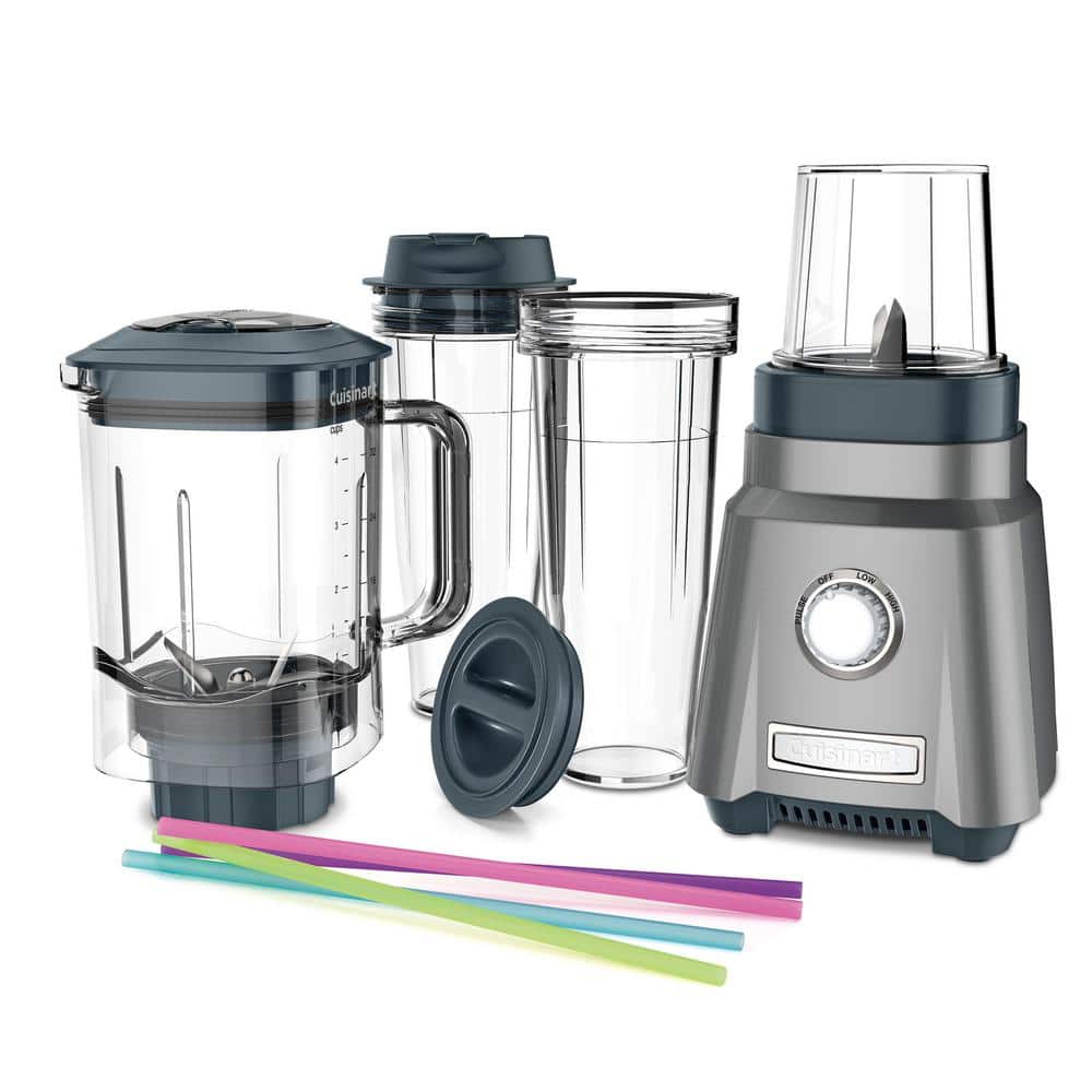 Gunmetal Compact Juicing Blender with Variable Speed and Travel Cups