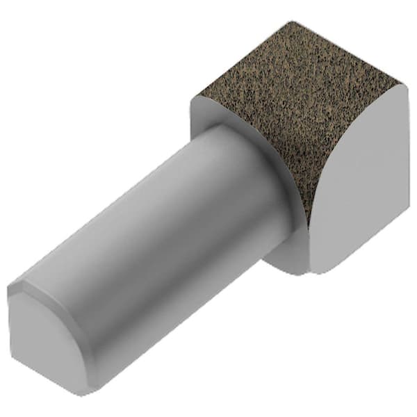 Schluter Rondec Bronze Textured Color-Coated Aluminum 3/8 in. x 1 in. Metal 90° Inside Corner