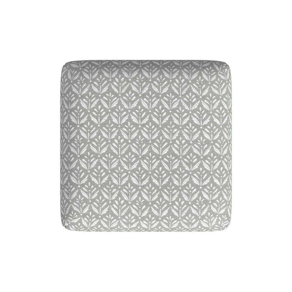 24-Inch Backless Light Gray Print Metal Counter Stool