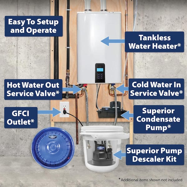 Superior Pump Tankless Water Heater Descaler Pump Kit 91660 - The Home Depot