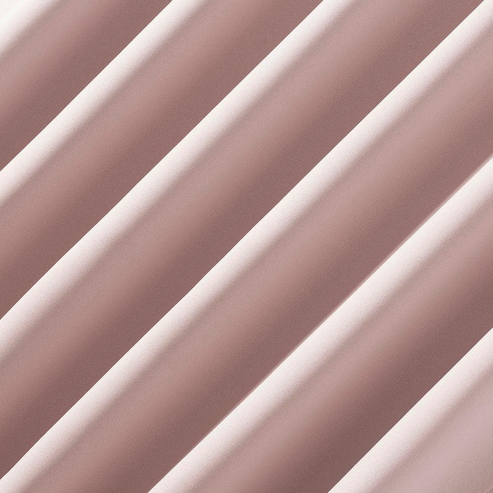 Blush Pink 52" x 96" Polyester Blackout Curtain Panel Pair