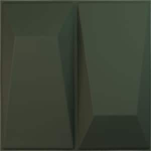 11-7/8"W x 11-7/8"H Locke EnduraWall Decorative 3D Wall Panel, Satin Hunt Club Green (12-Pack for 11.76 Sq.Ft.)