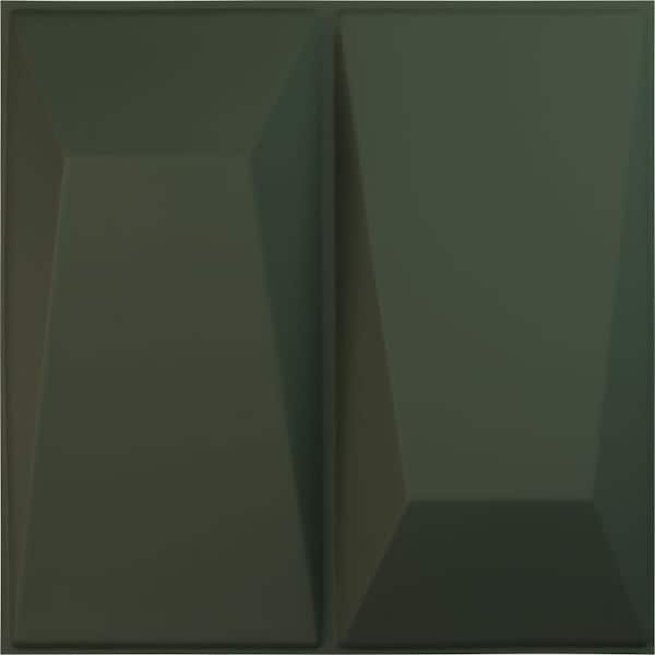 11-7/8"W x 11-7/8"H Locke EnduraWall Decorative 3D Wall Panel, Satin Hunt Club Green (12-Pack for 11.76 Sq.Ft.)
