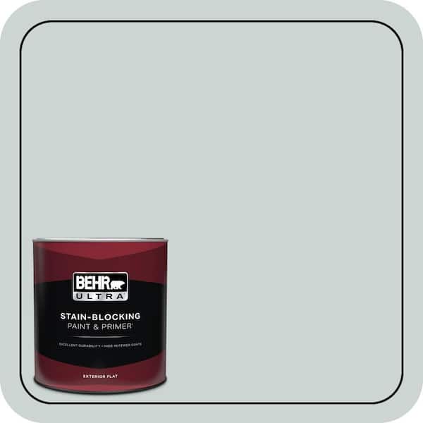 BEHR ULTRA 1 qt. #ECC-34-1 Pacific Mist Flat Exterior Paint & Primer