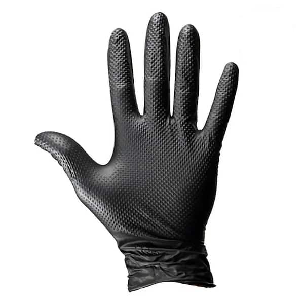 30 -Count Black RESEAL Textured Nitrile Glove
