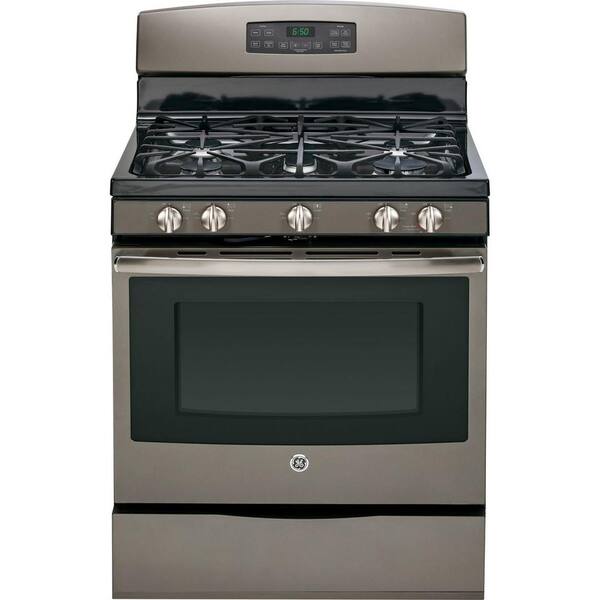 GE 5.0 cu. ft. Gas Range with Self-Cleaning Oven in Slate