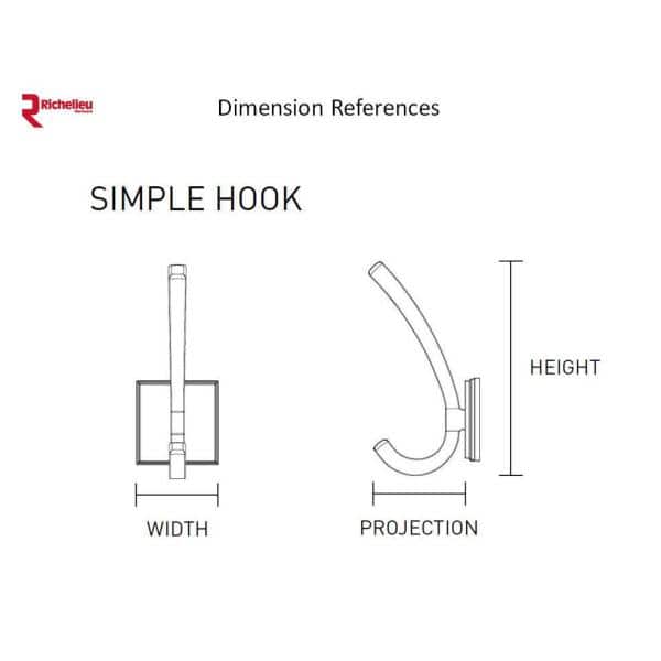 Brushed Nickel Adjustable Contemporary Metal Wall Hook