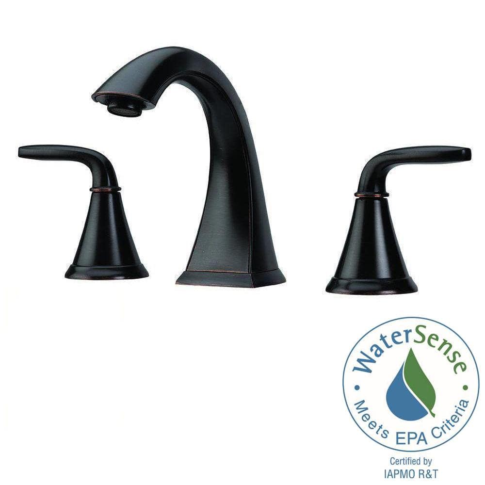 Tuscan Bronze 8-Inch Widespread 2-Handle Bathroom Faucet