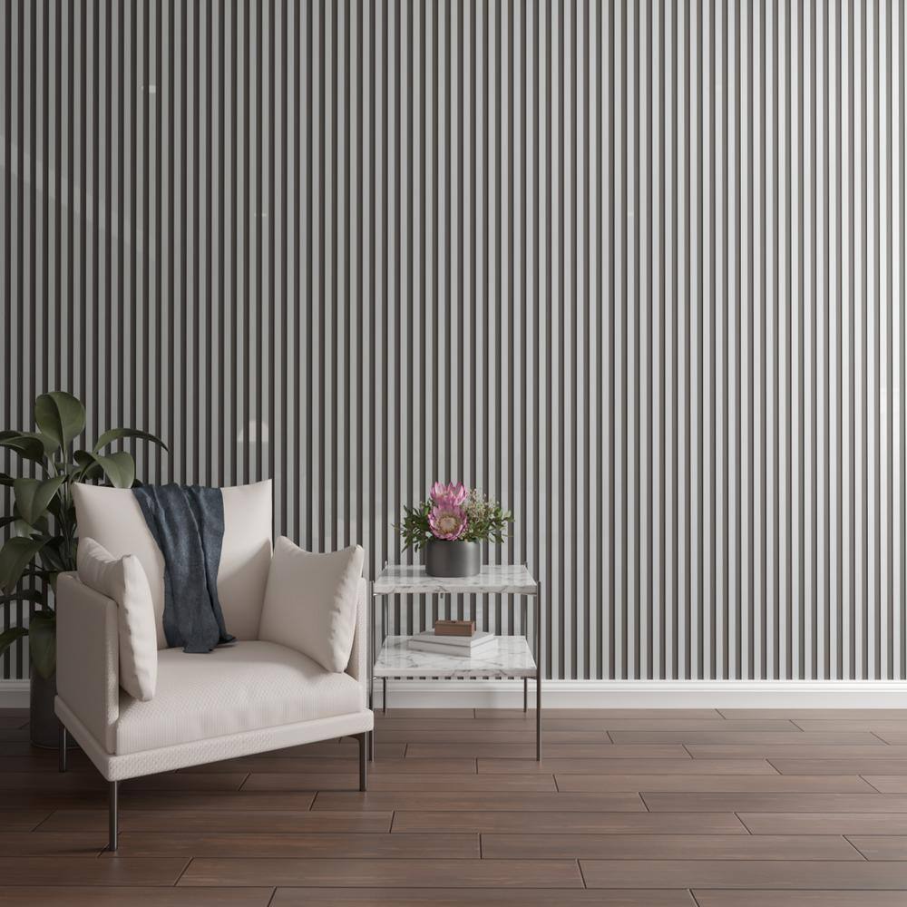 Adjustable White Acrylic Slat Wall Panel Kit