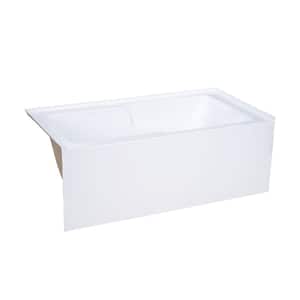 Voltaire 60 in. x 30 in. Acrylic White, Alcove, Integral Armrest, Right-Hand Drain, Apron Rectangular Bathtub in White