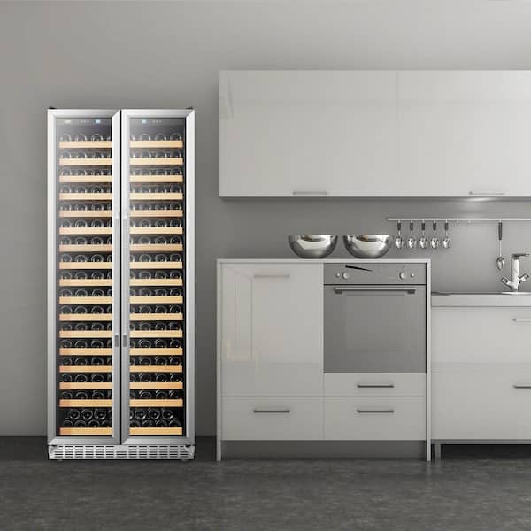 Single Zone Wine Cooler 32 in. 257 Bottle Freestanding Cellar Cooling Unit in Black