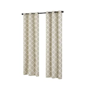 Tassels Window Curtains Geometric Drapes Rod Pocket Design Living Room S/L/2XL 