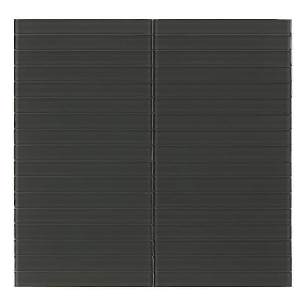 SpeedTiles Take Home Sample - Spruce Dark Green 4 in. x 4 in. Glass Peel and Stick Wall Mosaic Tile (0.11 Sq. Ft./Each)