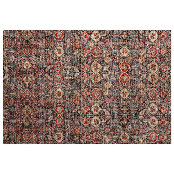 Dream Shag Premium Machine Washable Abstract ADS574 Red 2 ft. x 3 ft. Accent Rug