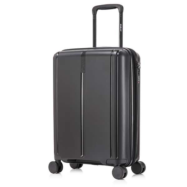 DUKAP Airley 20 in. Black Lightweight Hard Side Spinner Carry-On Suitcase