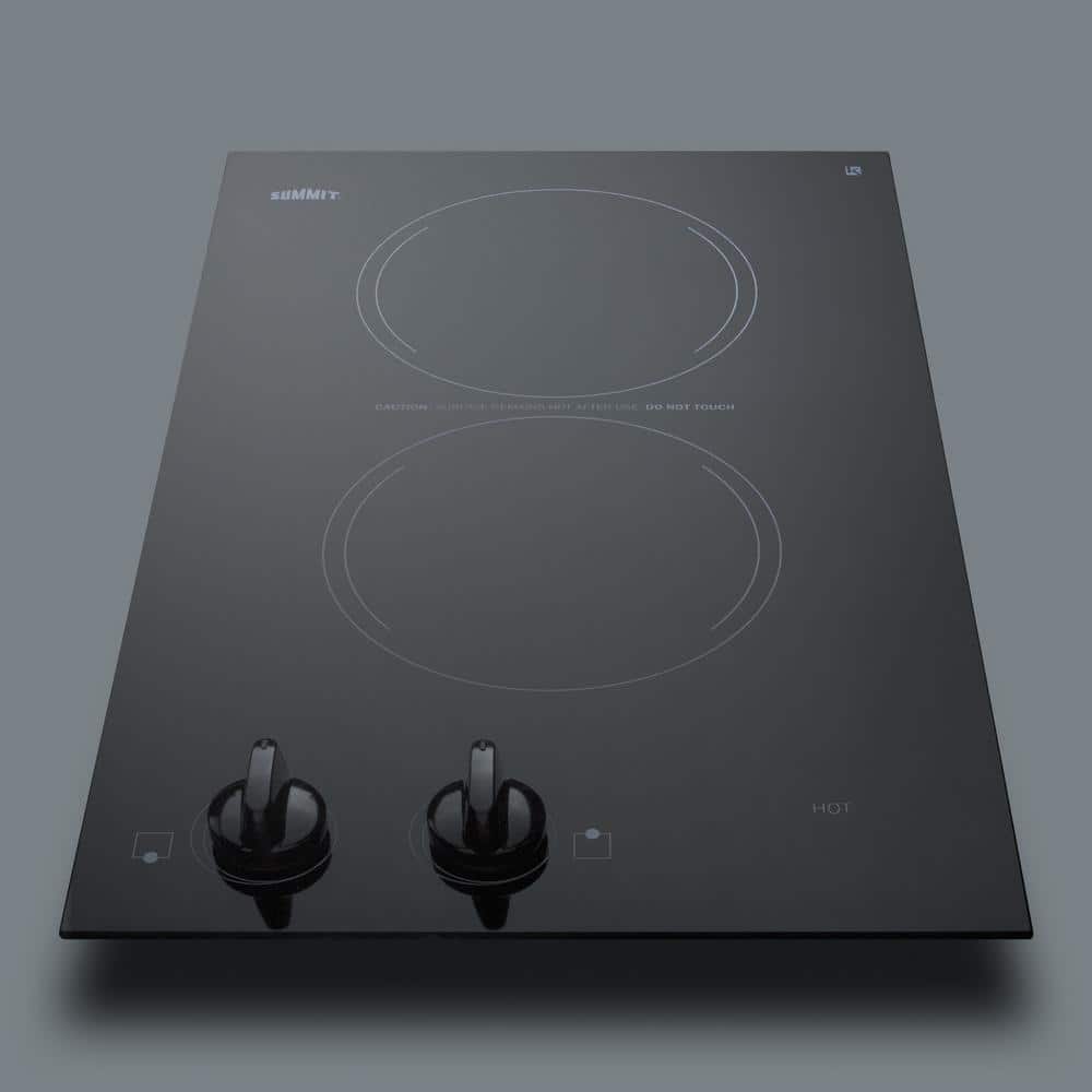 Black Ceramic Glass 2-Burner Electric Induction Cooktop