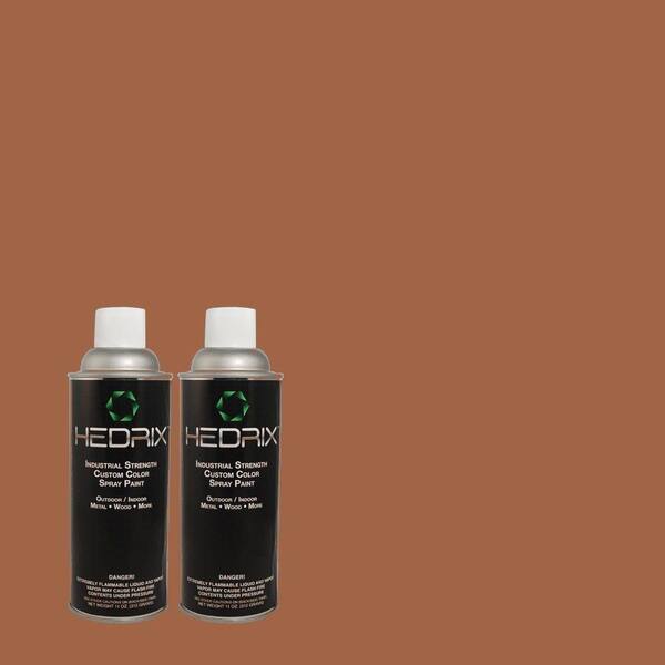 Hedrix 11 oz. Match of 210F-7 Brown Thrush Semi-Gloss Custom Spray Paint (2-Pack)