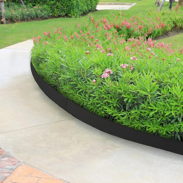 Steel Landscape Edging Metal Garden Edging Borders 40 in. x 8 in. Strips, Hammer-in Edging Border with 8 Clips