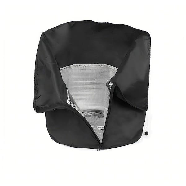 27. 6 in. H x 17.7 in. Black Oxford Cloth w/Aluminum Foil Lining Plant Insulation Cover (1-Pack)