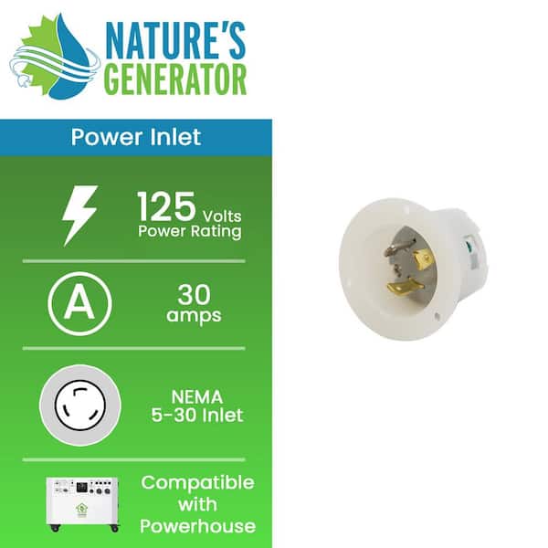 30 Amp 125 Volt NEMA 5-30 Power Input Inlet