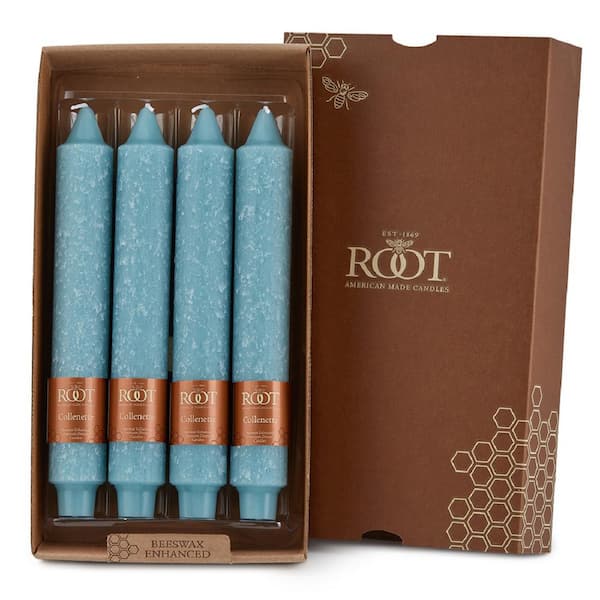 ROOT CANDLES 9 in. Timberline Collenette Sky Dinner Candle (Box of 4)