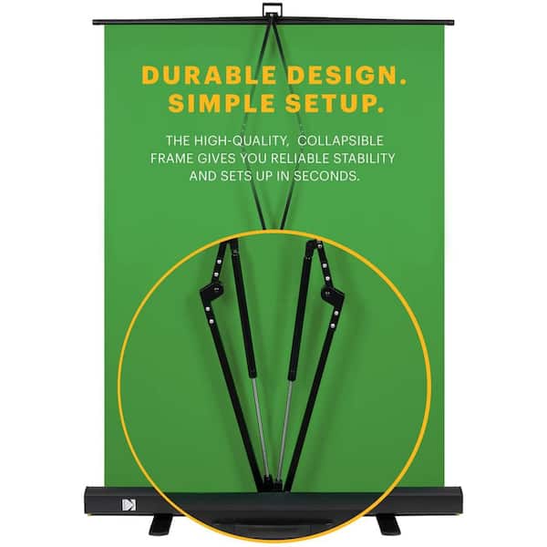 Kodak Green Screen, Portable Chroma Key Backdrop and Built-in Green Screen  Stand ROCPGPGB - The Home Depot
