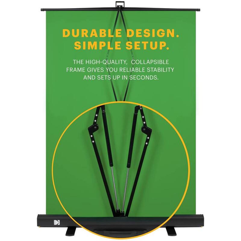 Green Screen, Portable Chroma Key Backdrop and Built-in Green Screen Stand