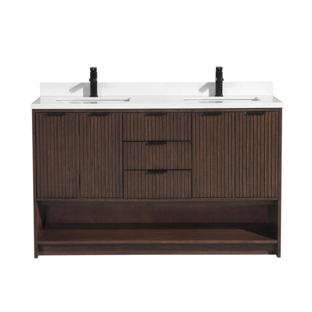 Ari Kitchen and Bath San Diego 55 in. W x 22 in. D x 34.5 in. H Double