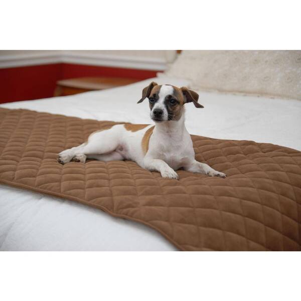 Unbranded Small Chocolate Quilted Bed Scarf