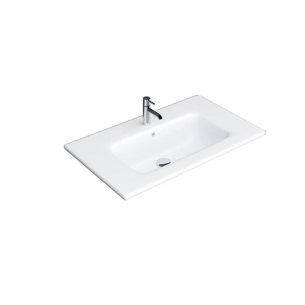 Barclay Products Joy 32 in. Drop-In Bathroom Sink in White 4