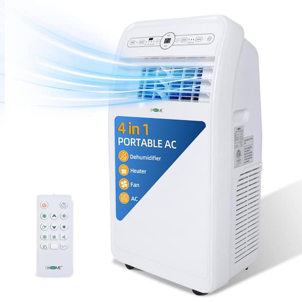 12,000 BTU (7,500 BTU DOE) Portable Air Conditioner Cools 400 sq. ft. with Heater, Dehumidifier and Remote