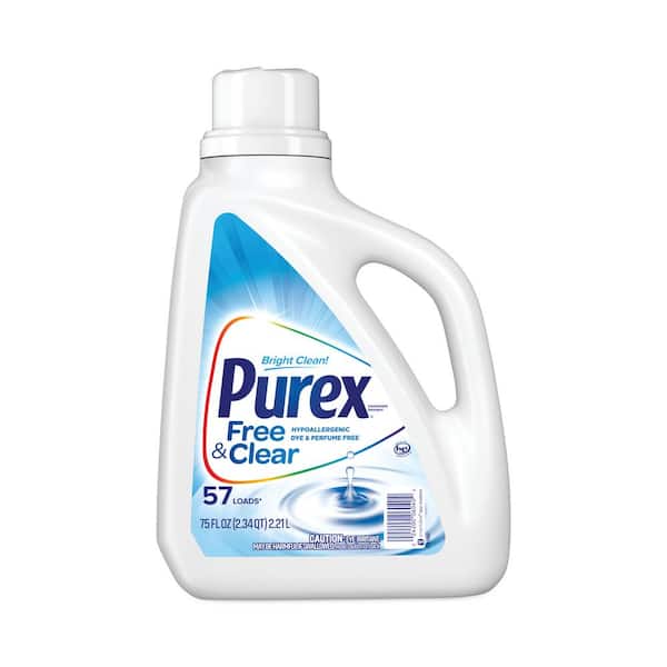 Free and Clear Unscented Liquid Laundry Detergent, 57-Loads, 6-Pack, 75 fl. oz.
