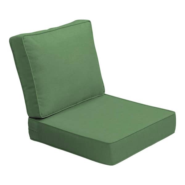 ARDEN SELECTIONS ProFoam 24 in. x 24 in. 2-Piece Deep Seating Outdoor Lounge Chair Cushion in Moss Green Leala