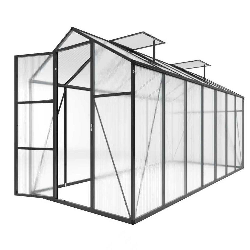 6 ft. x 14 ft. Outdoor Garden Walk-in Greenhouse with Black Aluminum Frame Adjustable Vents Lockable Door UV Protection price history on PriceWatchPro