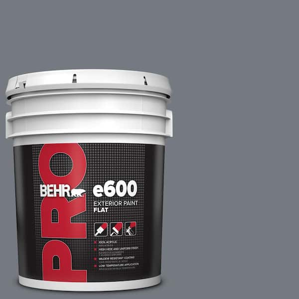 5 gal. #N510-5 Liquid Mercury color Flat Exterior Paint