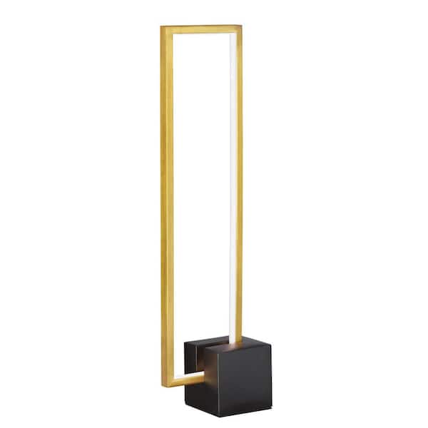 Dainolite Florence 21.6-Watt Integrated LED Aged Brass Table Lamp