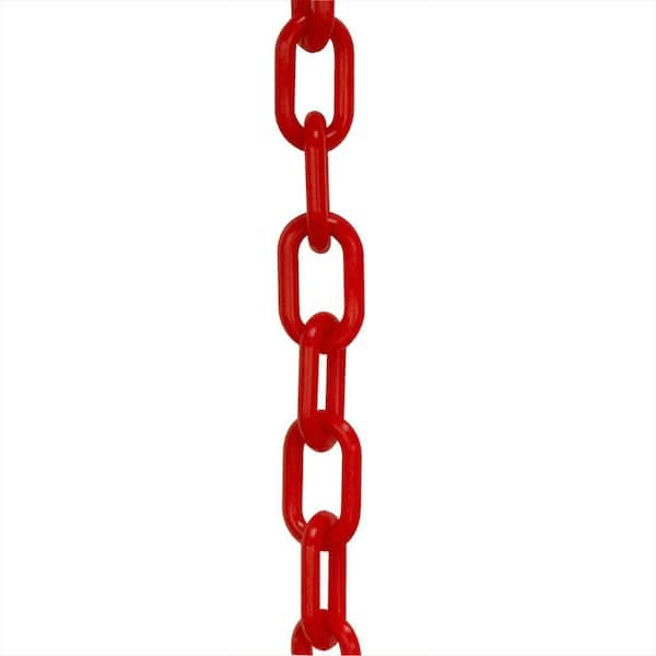 2 in. (#8, 51 mm) x 50 ft. HD Red Plastic Chain