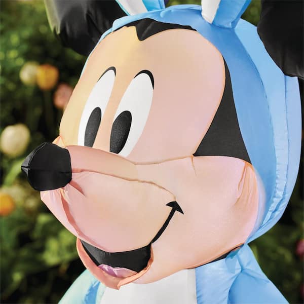 Gemmy 4 ft. Mickey in Blue Bunny Suit Inflatable 441058 - The Home Depot