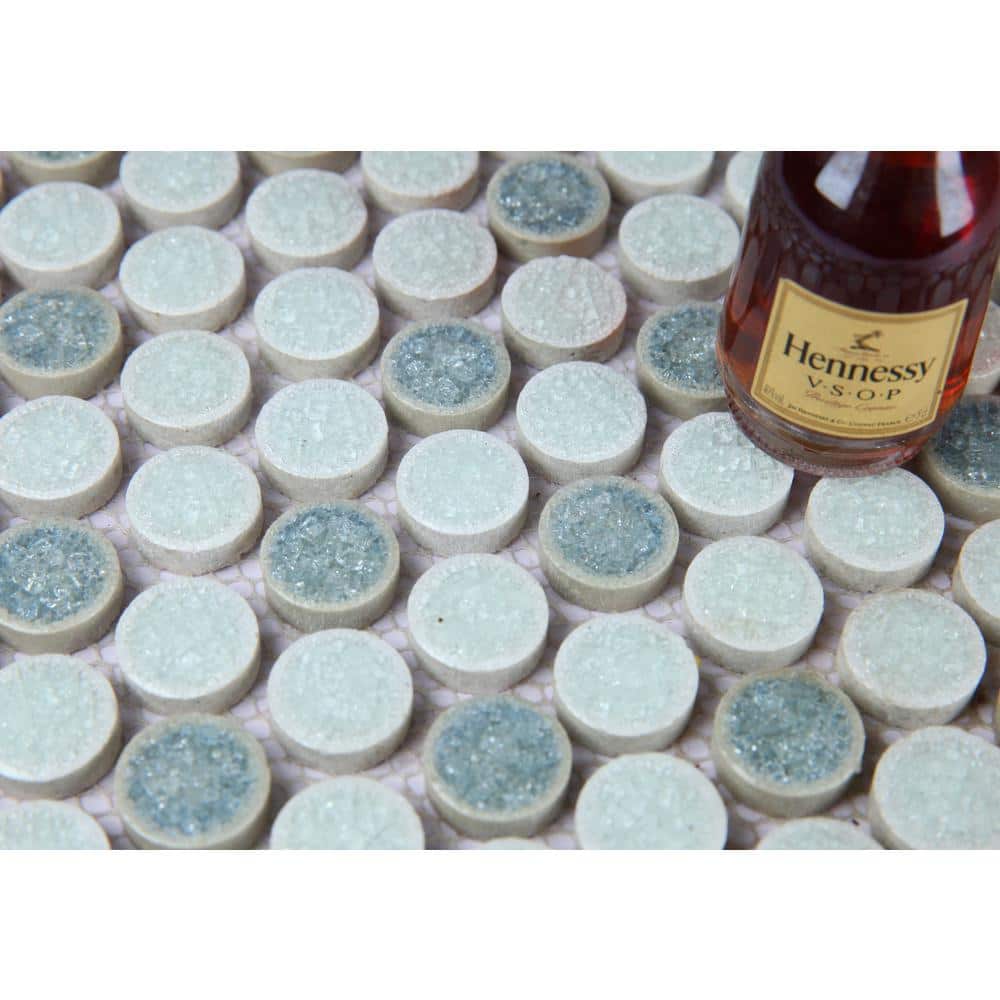 Arabesque Blue Porcelain Mosaic Tile Sheet for Bathroom and Kitchen