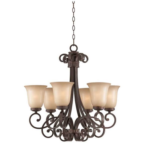 Lumenno International Charry 6-Light Bronze Chandelier