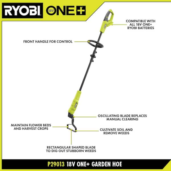 RYOBI - ONE+ 18V Cordless Battery Garden Hoe with 2.0 Ah Battery and Charger
