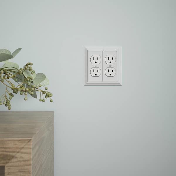 Derby Custom White End Caps Wall Plate