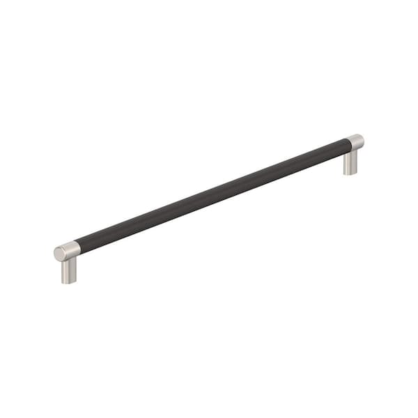 Amerock Esquire 24 in. (610mm) Modern Satin Nickel/Oil-Rubbed Bronze Bar Appliance Pull