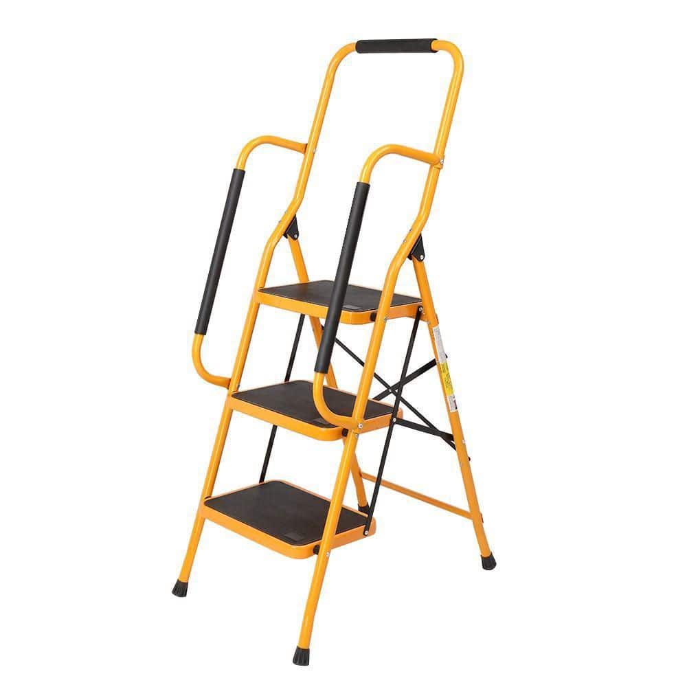 4.2 ft. Reach Heavy-Duty Metal Folding Step Stool,Step Ladder,330 lbs. Capacity with Safety Lock,Non-Slip Rubber Feet price history on PriceWatchPro