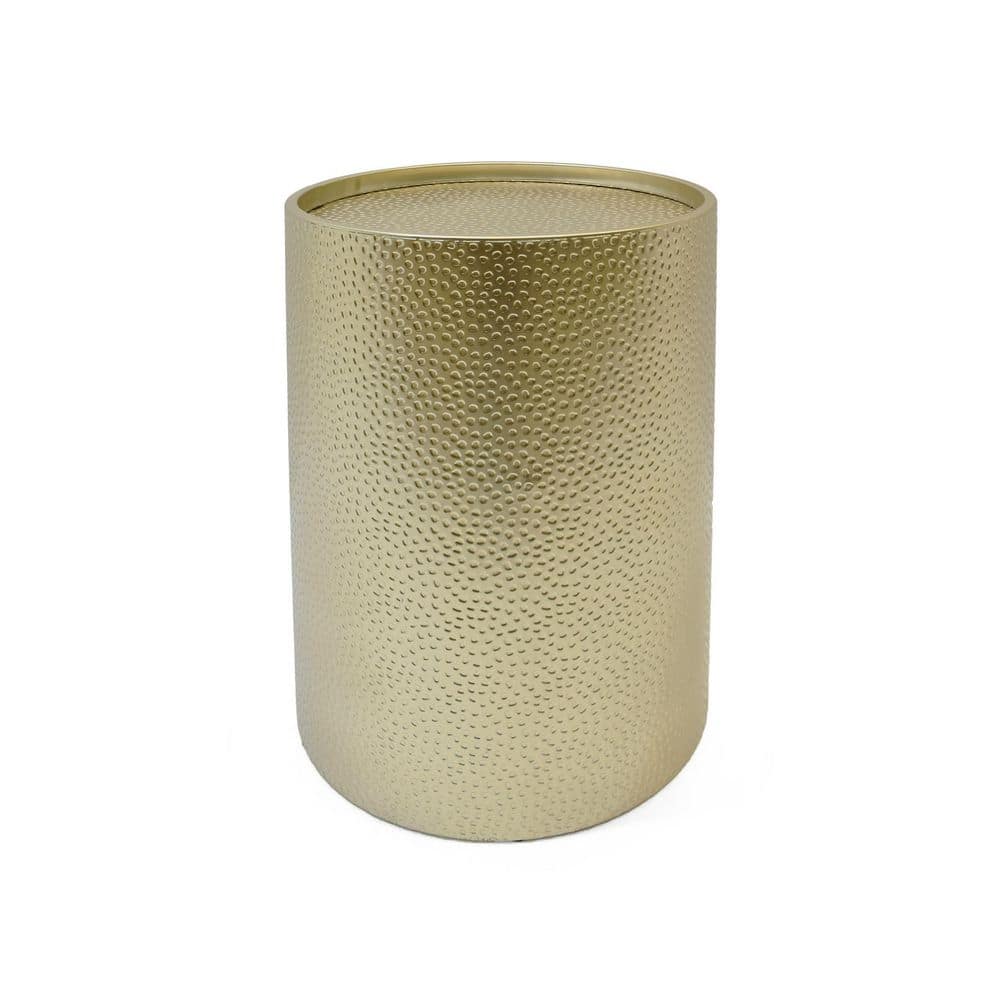 Modern Industrial Gold Hammered Iron 3-Piece Table Set